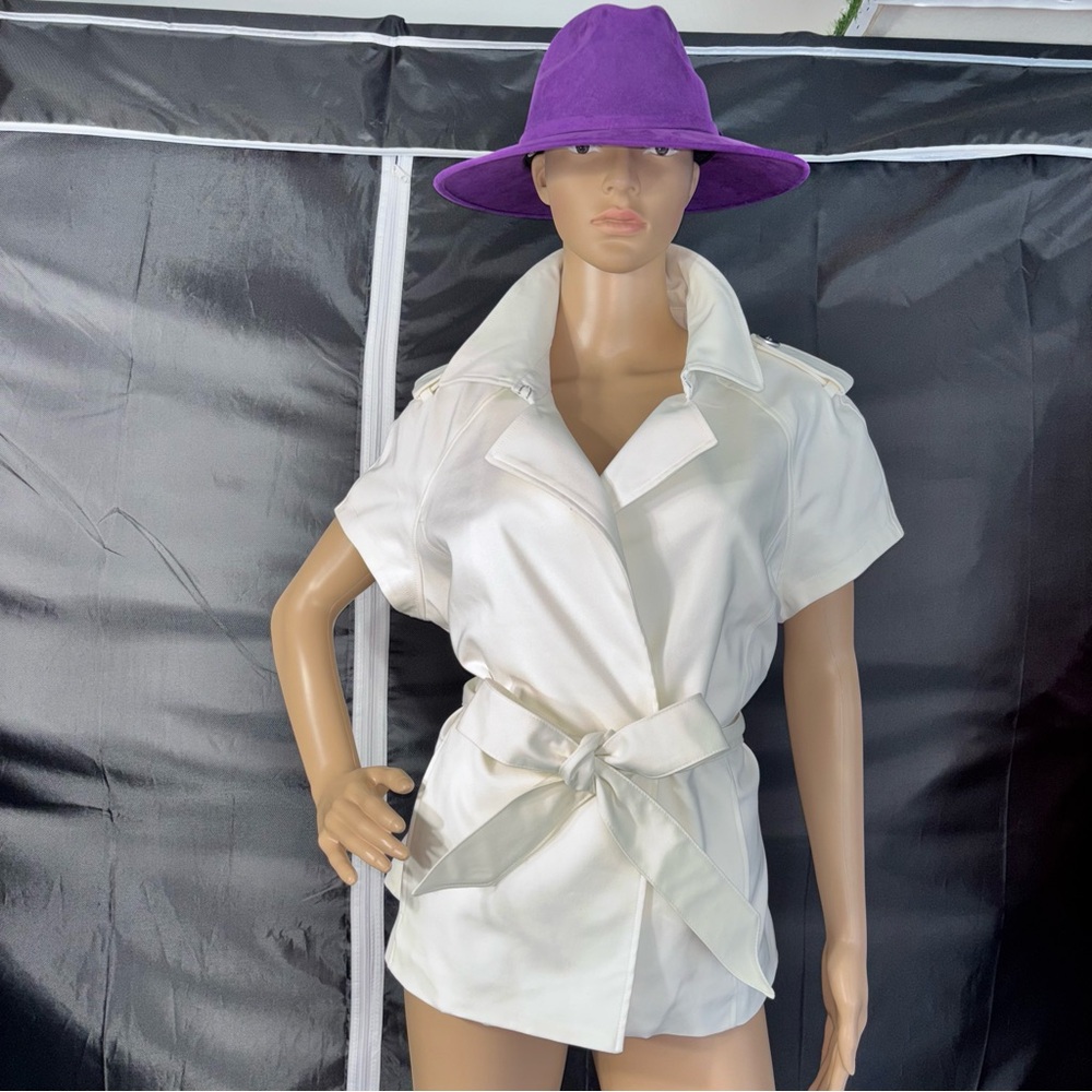 DKNY Cream Belted Blazer